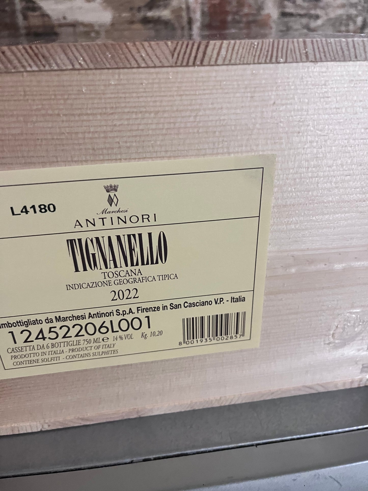 CASSA TIGNANELLO 2022 ANTINORI