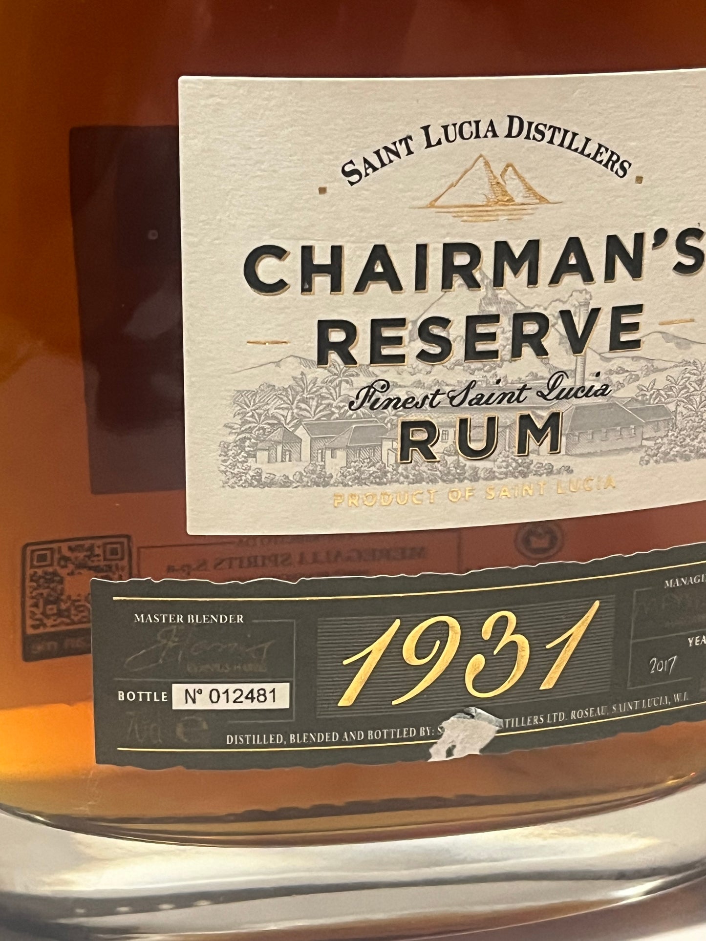 CHAIRMAN’S RESERVE RUM 1931
