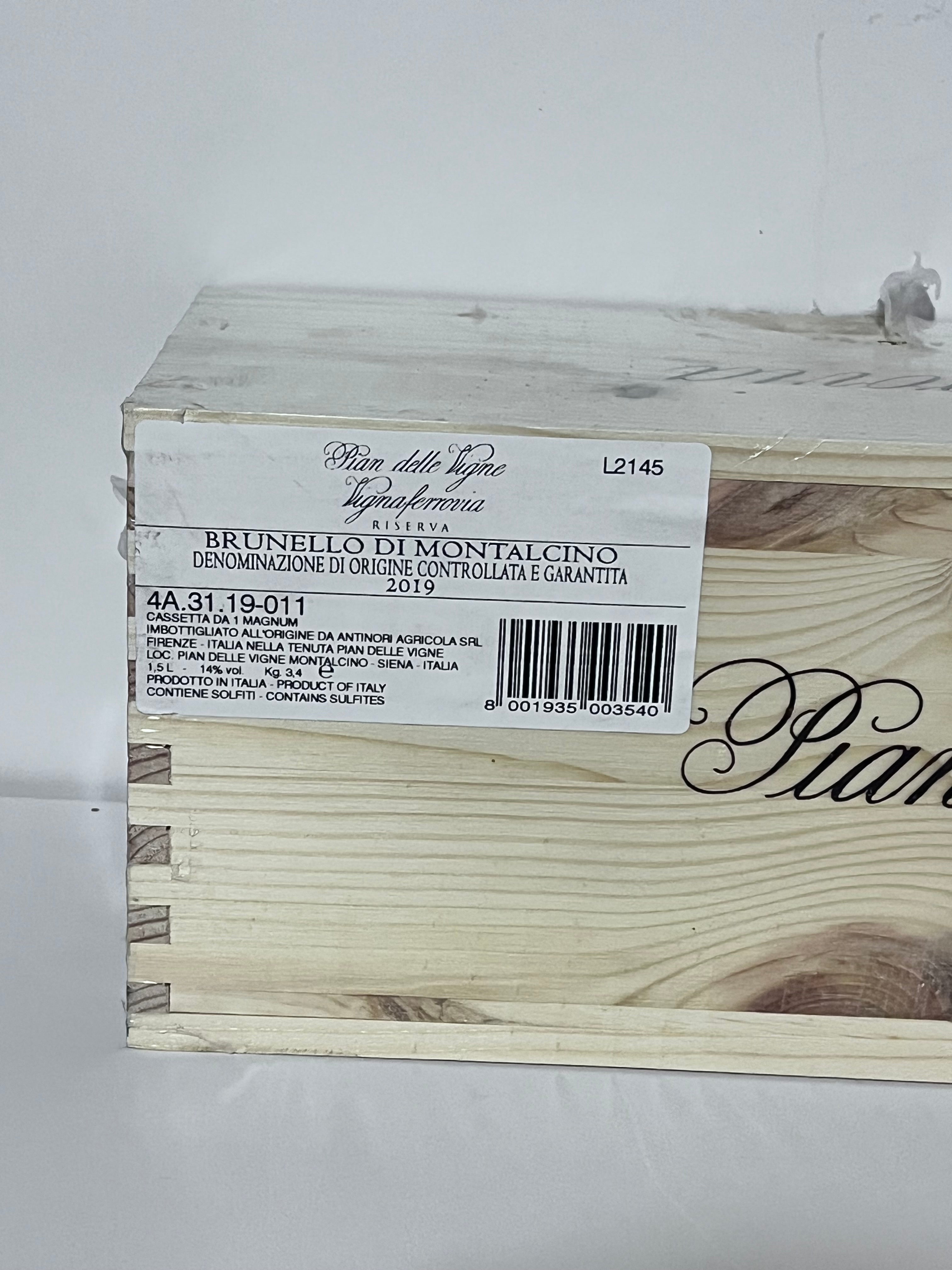 VIGNAFERROVIA PIAN DELLE VIGNE RISERVA BRUNELLO DI MONTALCINO DOCG 2019 MAGNUM 1,5L IN CASSA LEGNO