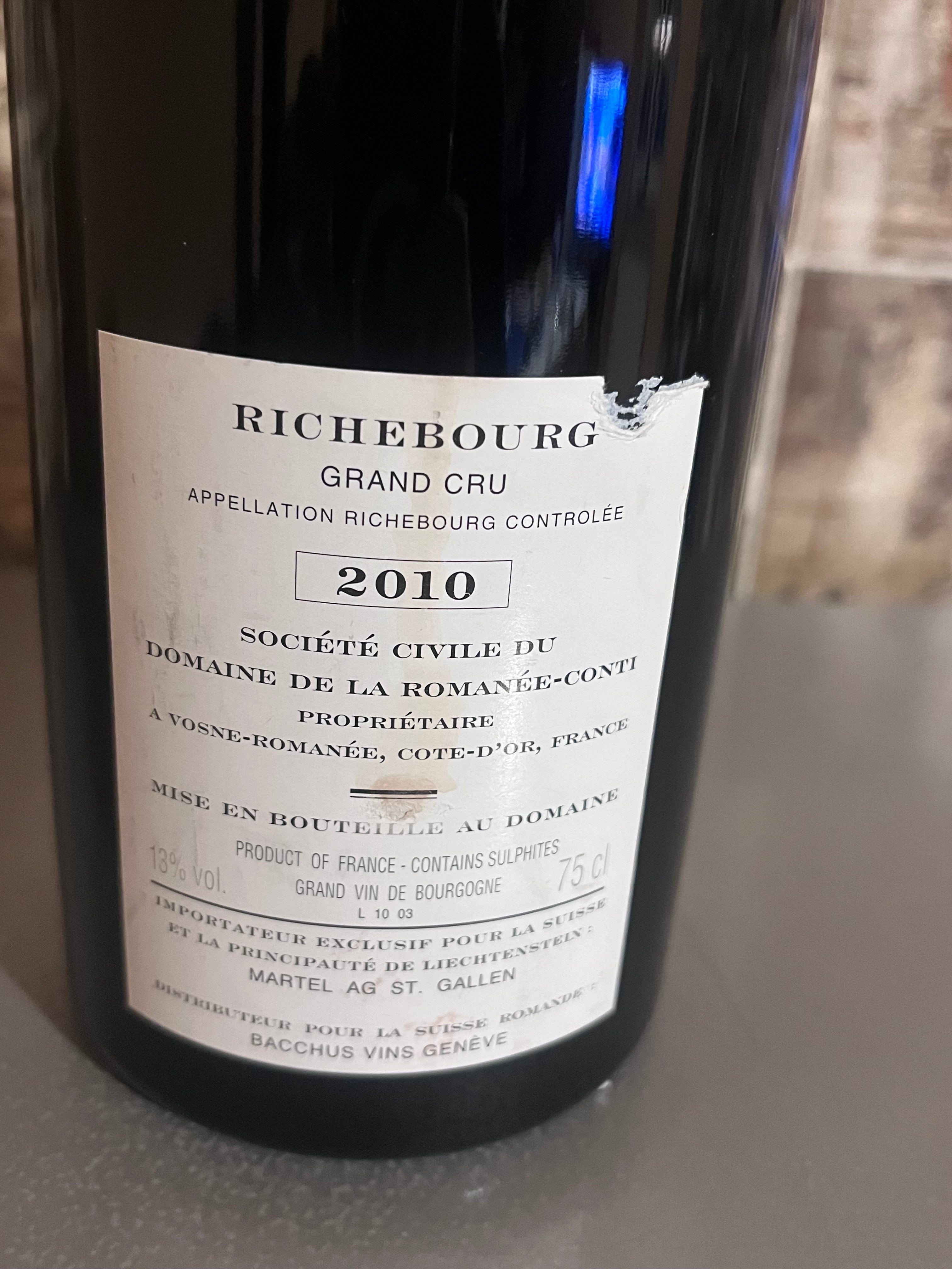 ROMANÉE CONRI RICHEBOURG 2010