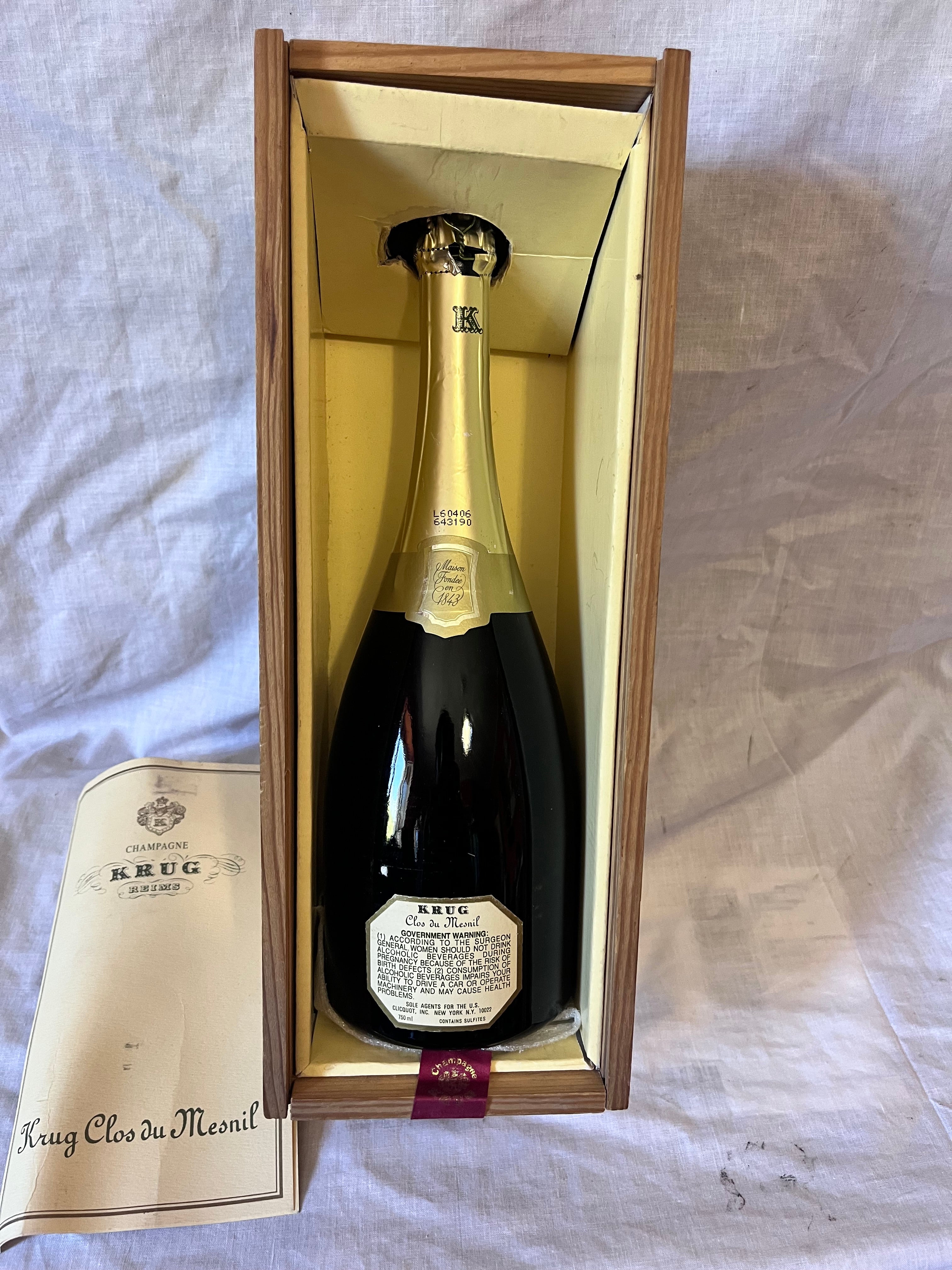 KRUG CLOS DU MESNIL 1976