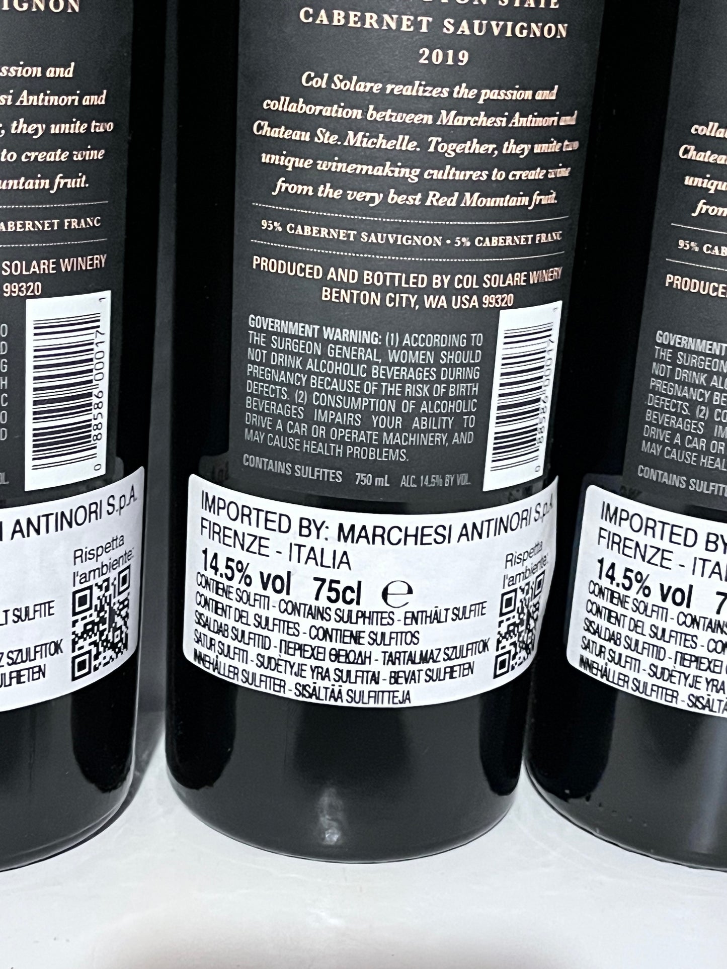 COL SOLARE – CABERNET SAUVIGNON 2019 – RED MOUNTAIN, WASHINGTON STATE