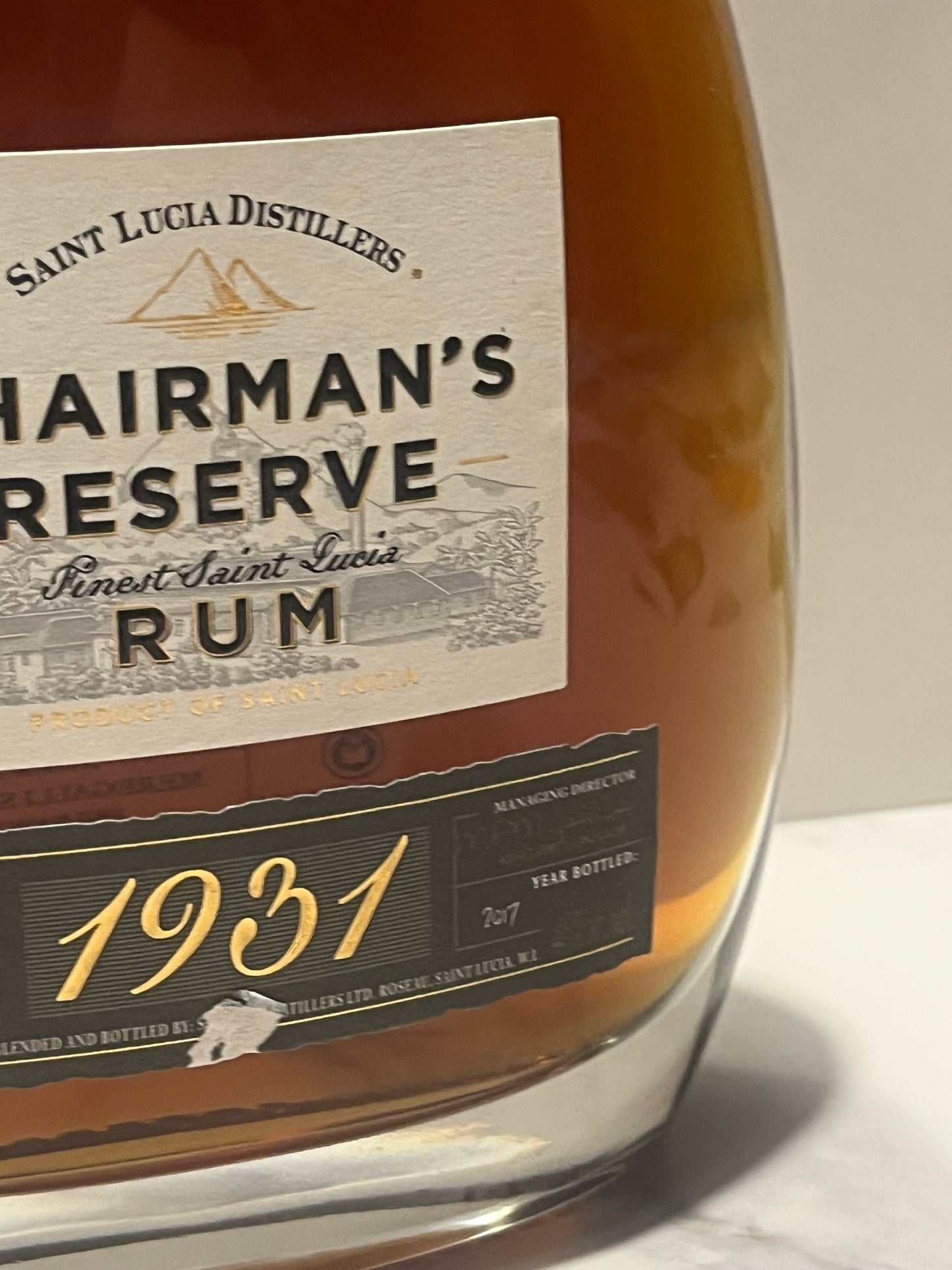 CHAIRMAN’S RESERVE RUM 1931