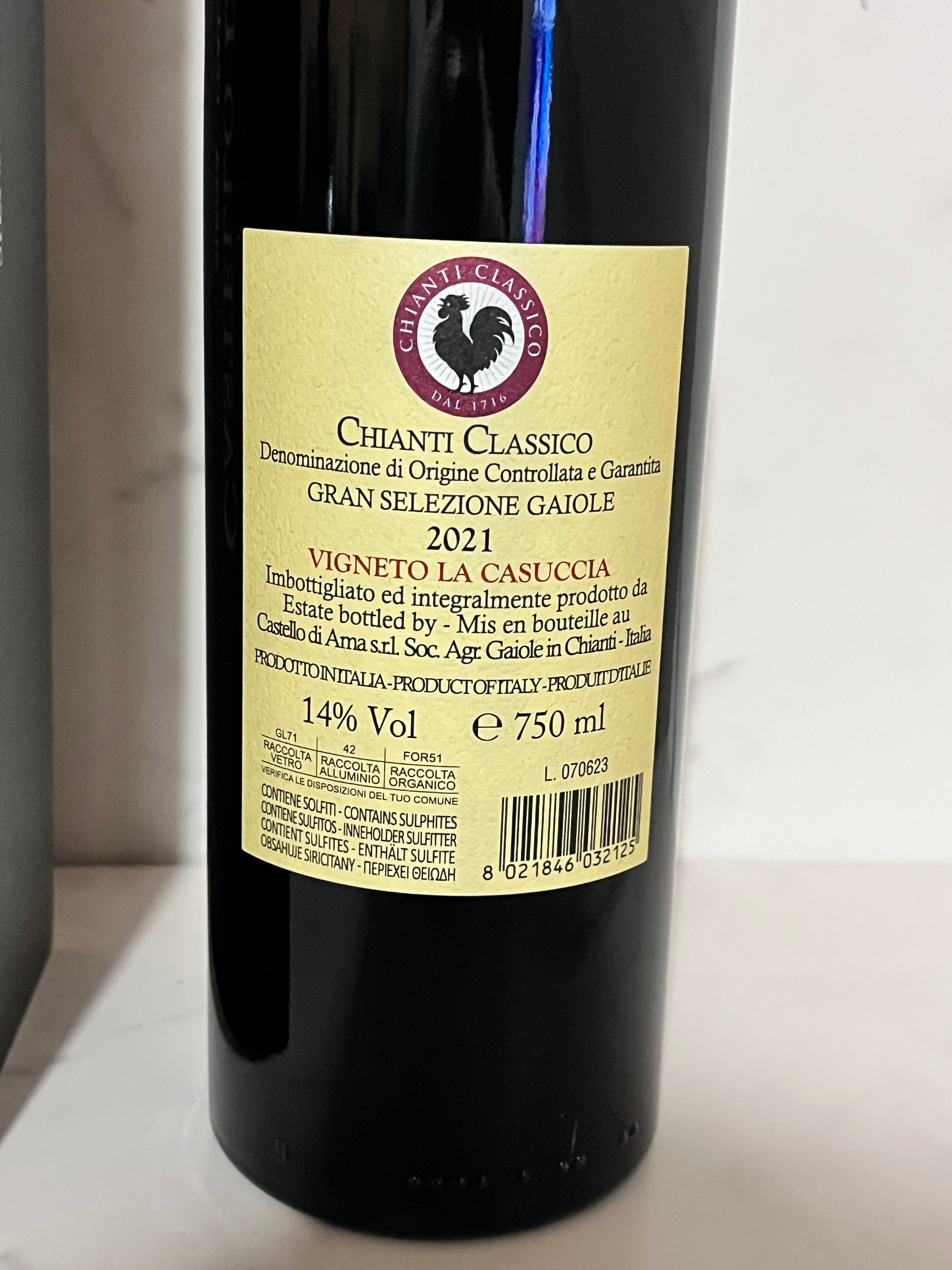 CASTELLO DI AMA CHIANTI CLASSICO GRAN SELEZIONE VIGNETO LA CASUCCIA 2021