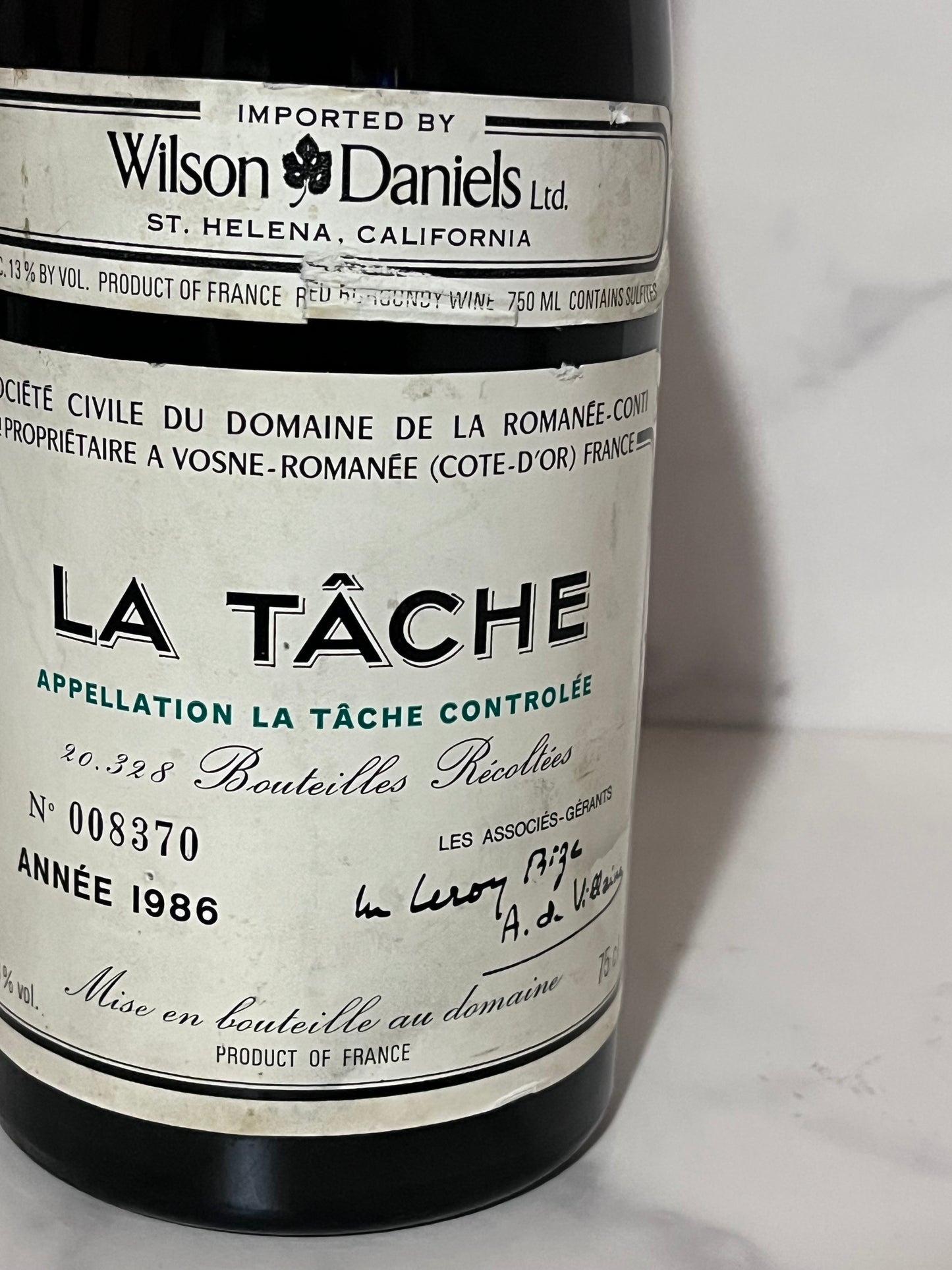 ROMANÉE CONTI LA TACHÊ 1986