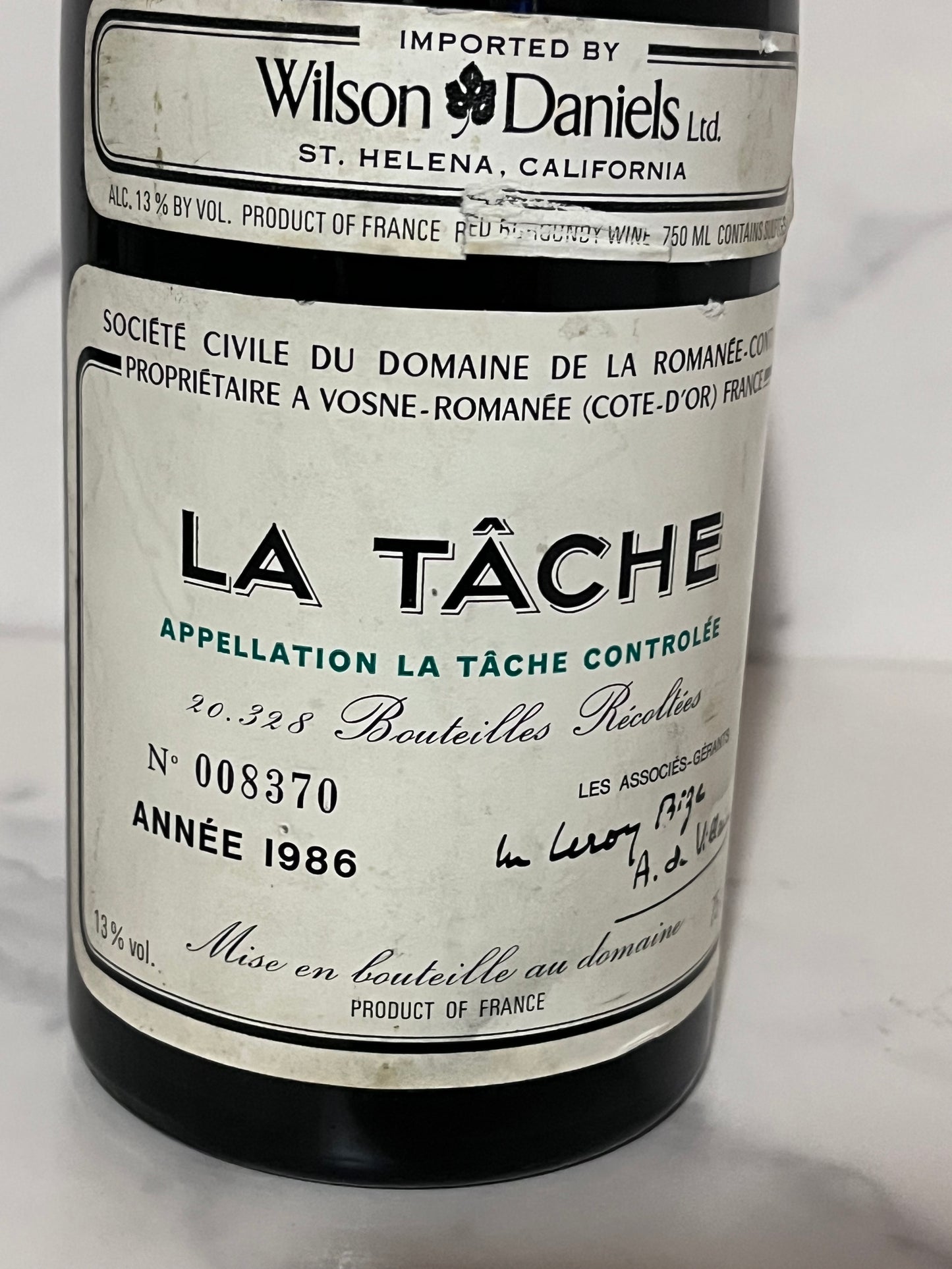 ROMANÉE CONTI LA TACHÊ 1986