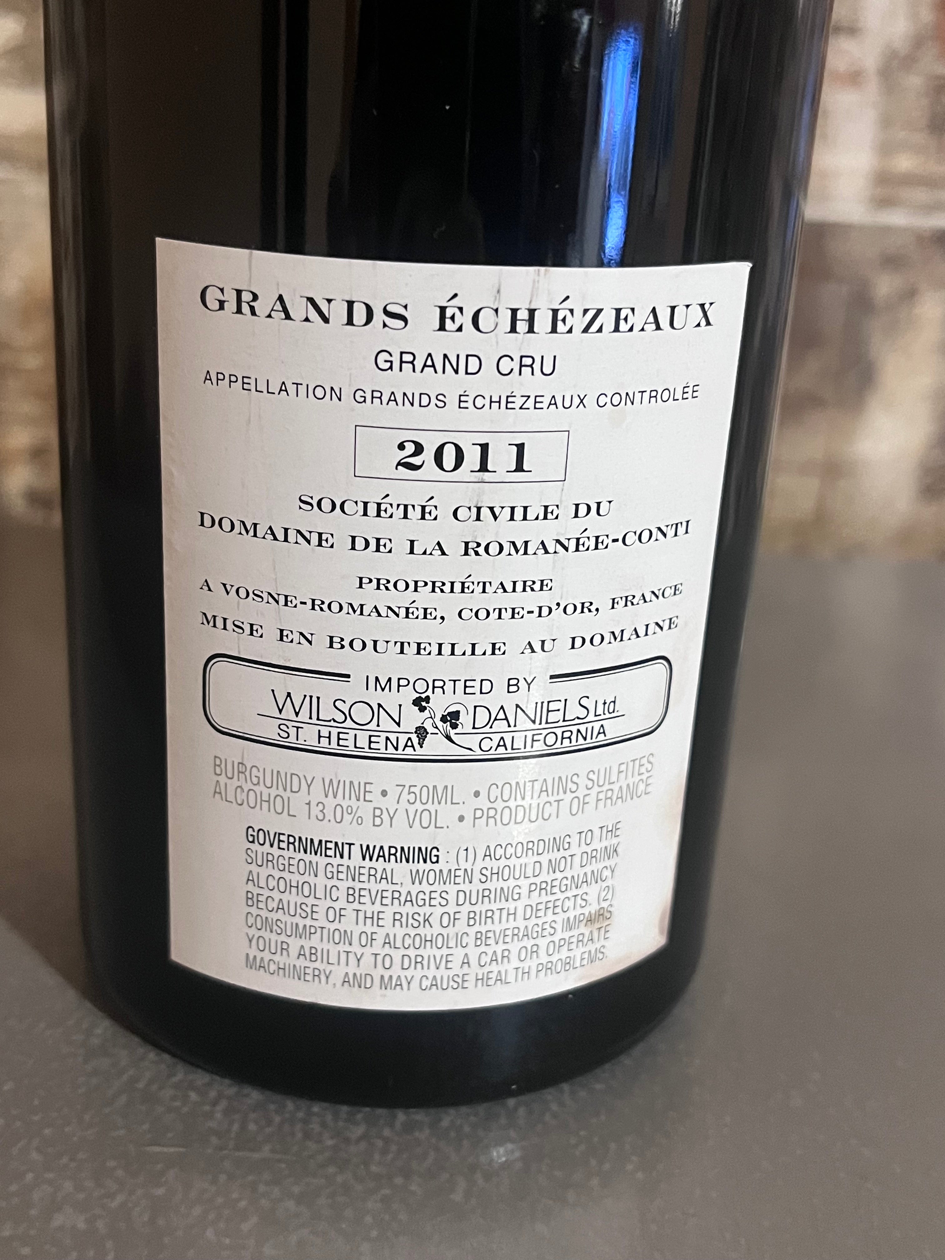 ROMANÉE CONTI GRANDS ECHEZEAUX 2011