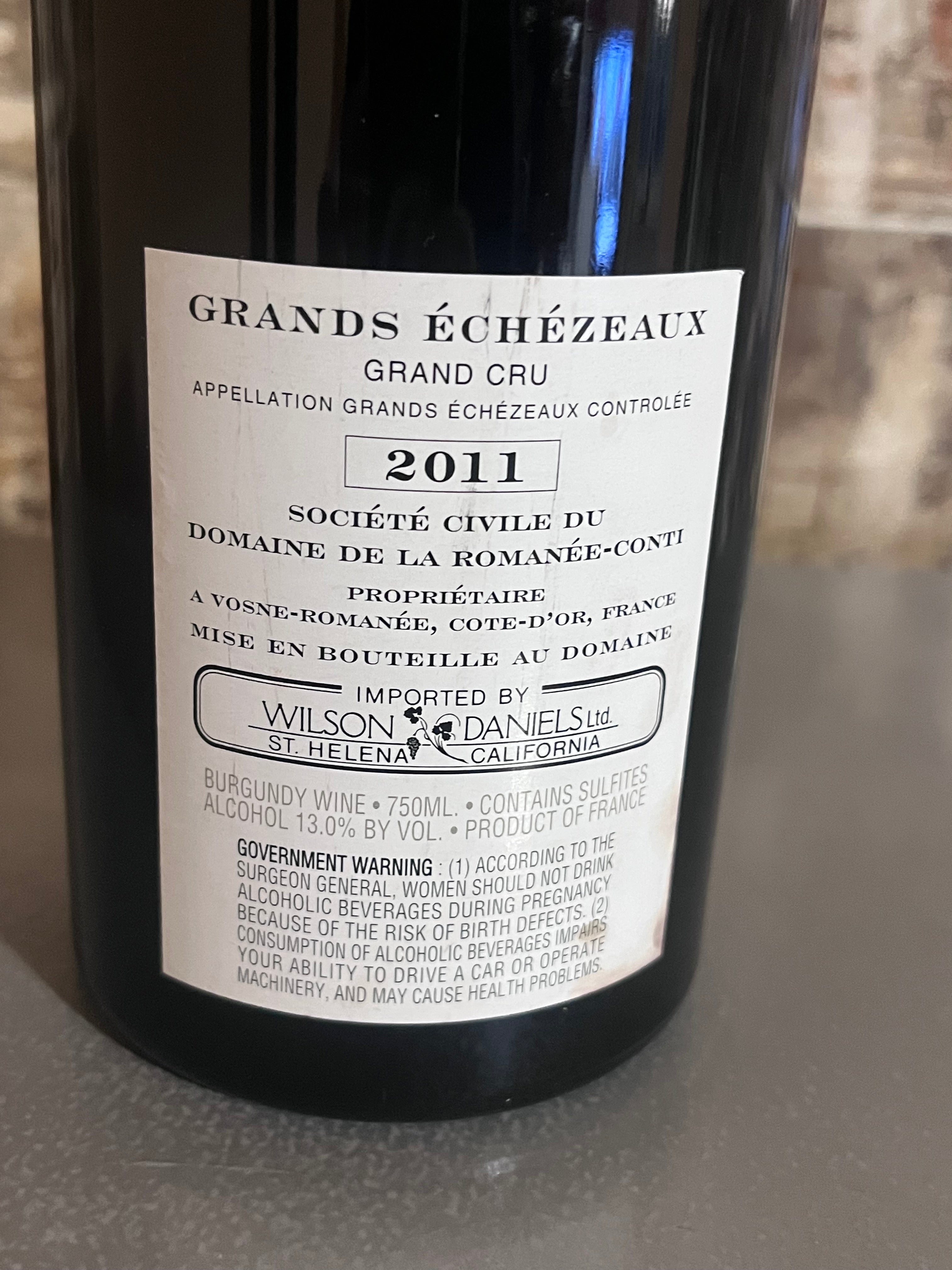 ROMANÉE CONTI GRANDS ECHEZEAUX 2011