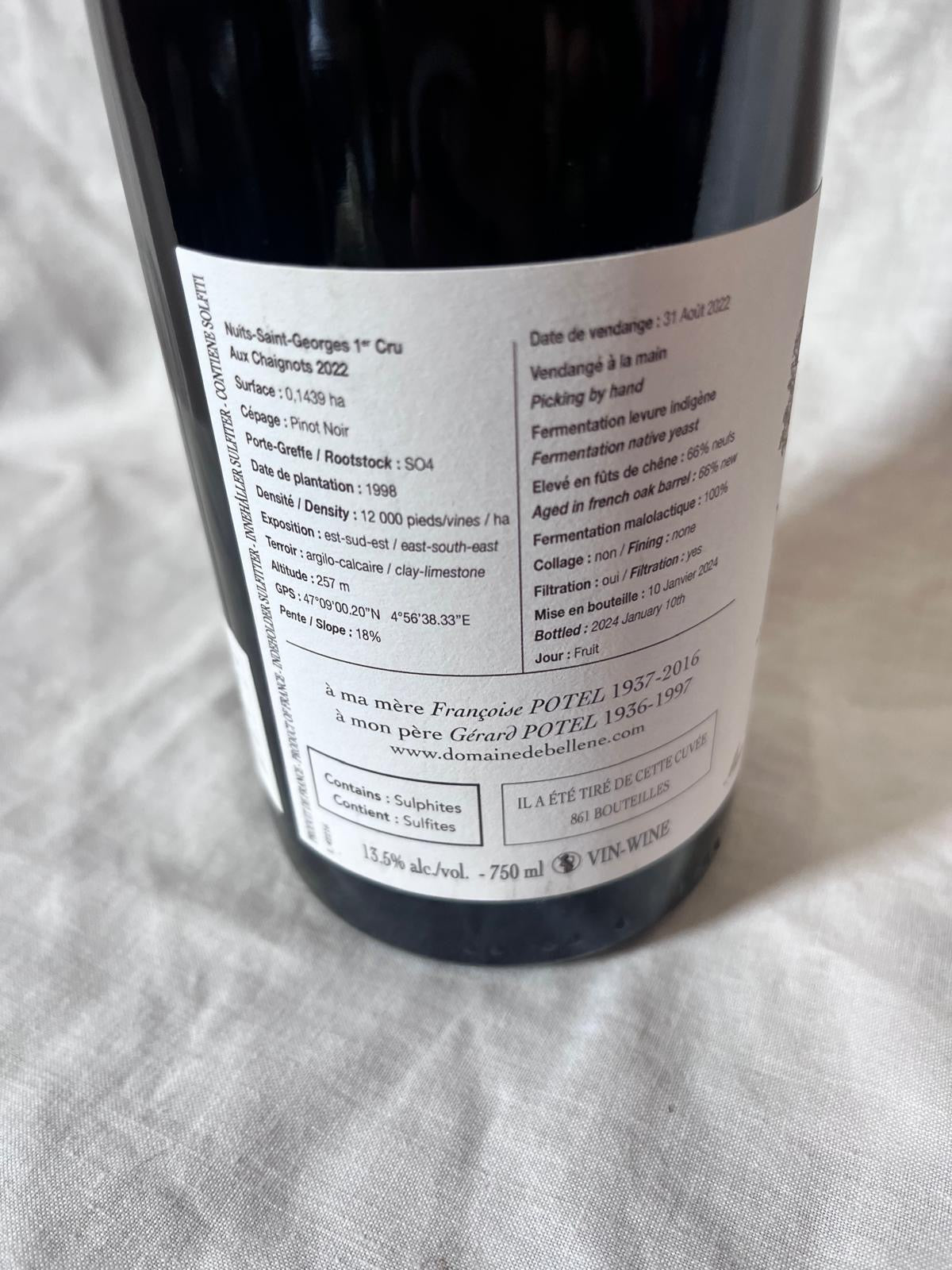 NUITS SAINT GEORGES PREMIER CRU AUX
CHAIGNOTS '22 BELLENE