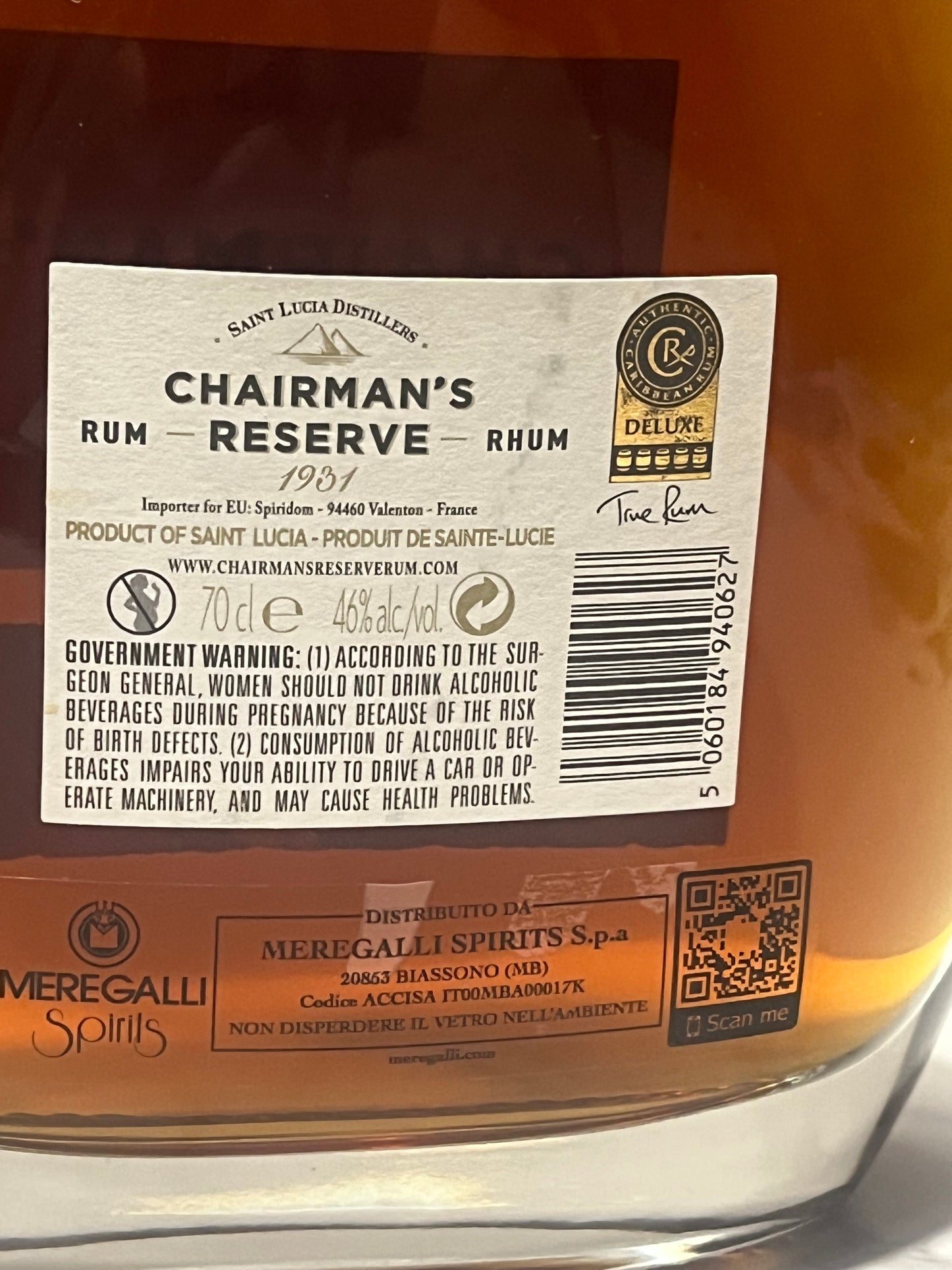 CHAIRMAN’S RESERVE RUM 1931