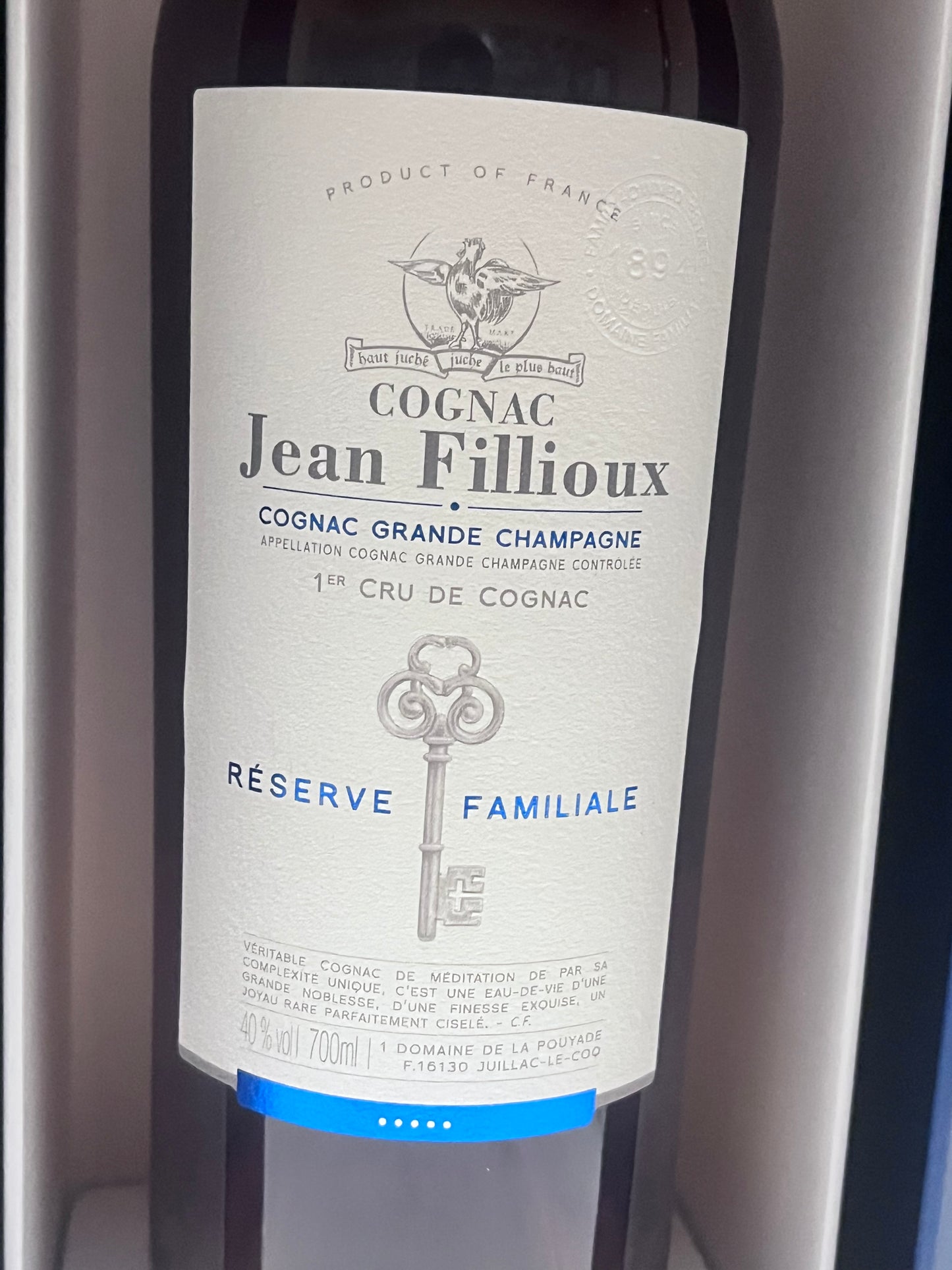 JEAN FILLIOUX COGNAC GRANDE CHAMPAGNE RISERVA DI FAMIGLIA