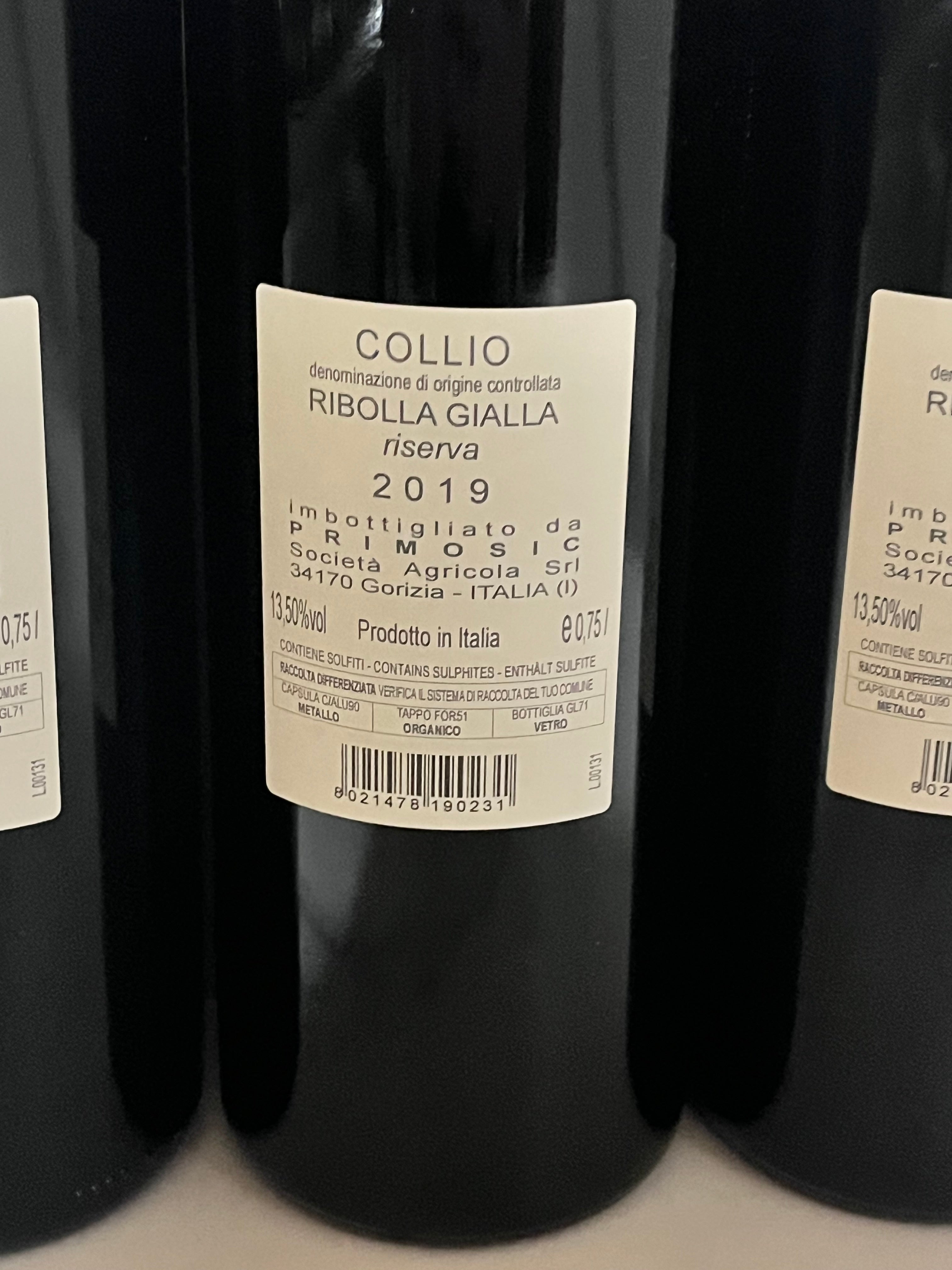 PRIMOSIC RIBOLLA GIALLA 2019