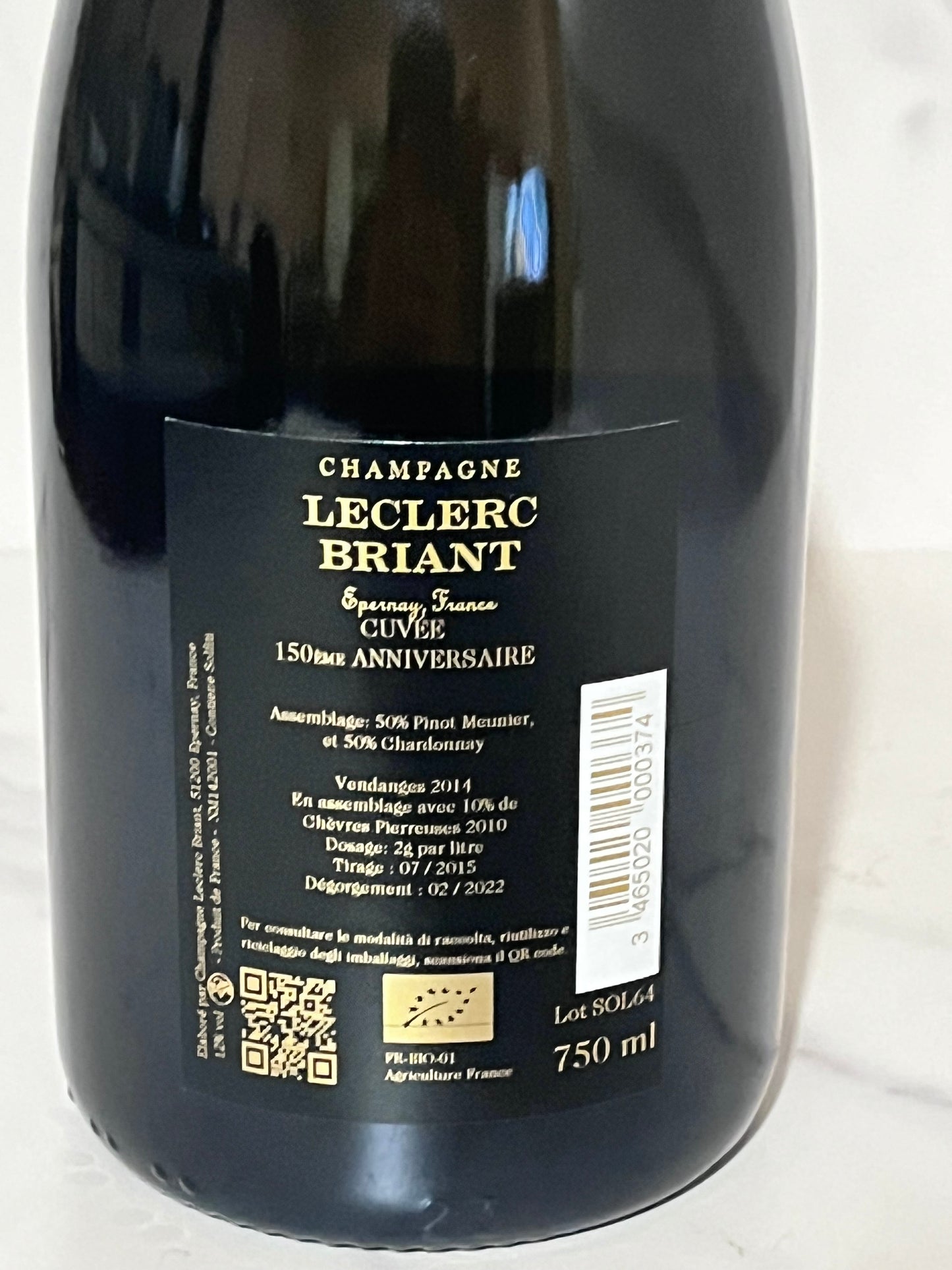 CHAMPAGNE LECLERC BRIANT 150EME ANNIVERSAIRE