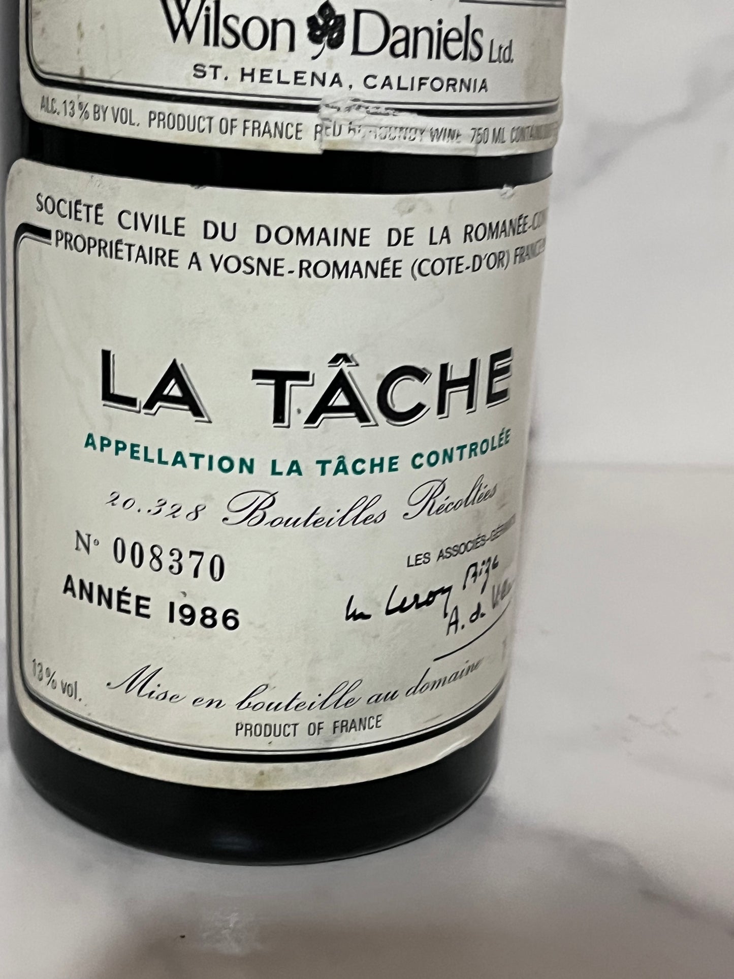 ROMANÉE CONTI LA TACHÊ 1986