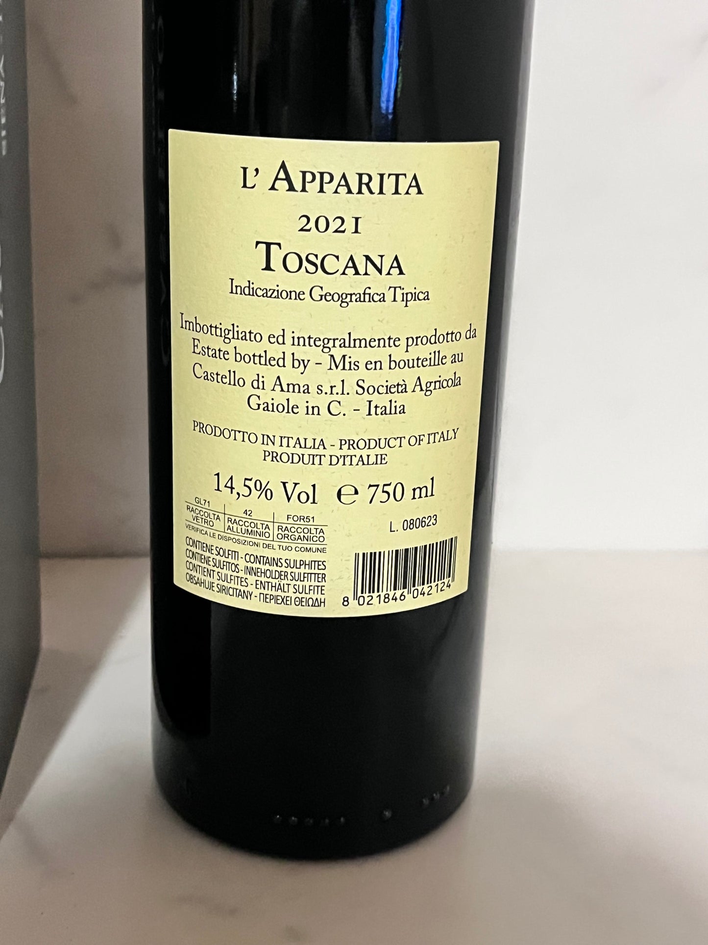 CASTELLO DI AMA L’APPARITA 2021