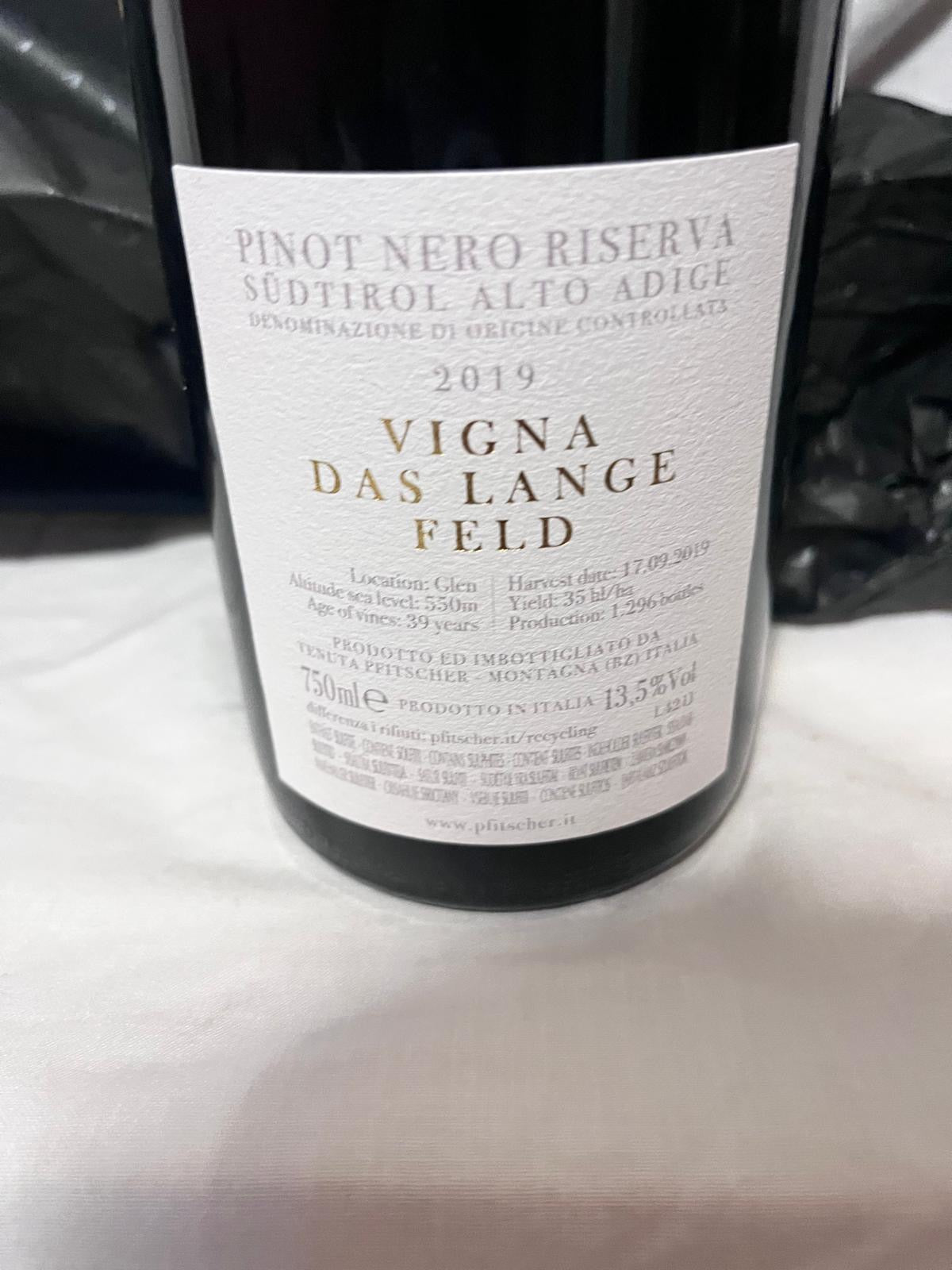 Pinot nero Riserva 2019 Vigna Das Langefeld Pfitscher