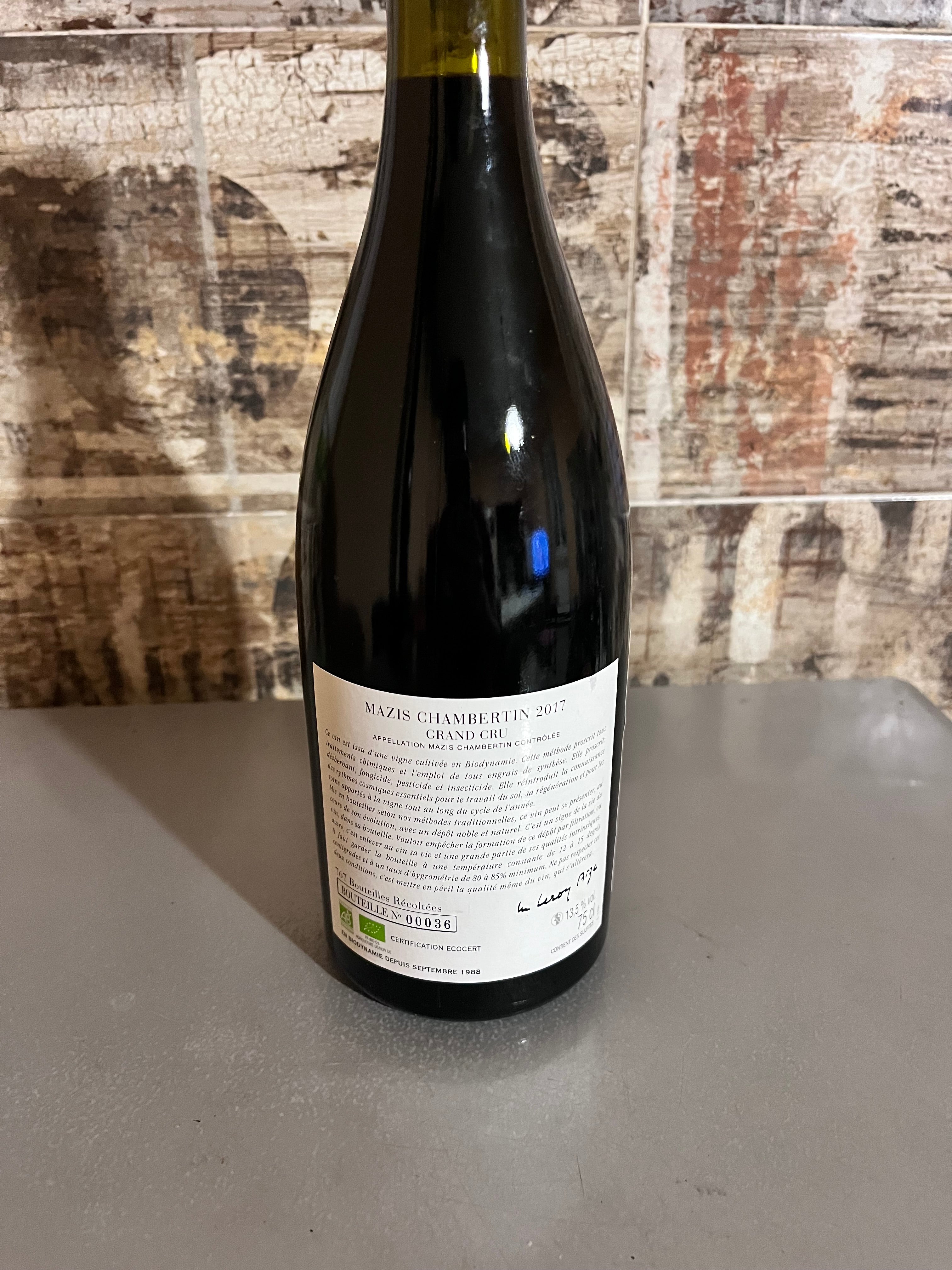 DOMAINE D'AUVENAY MAZIS-CHAMBERTIN GRAND CRUCOTE DE NUITS 2017