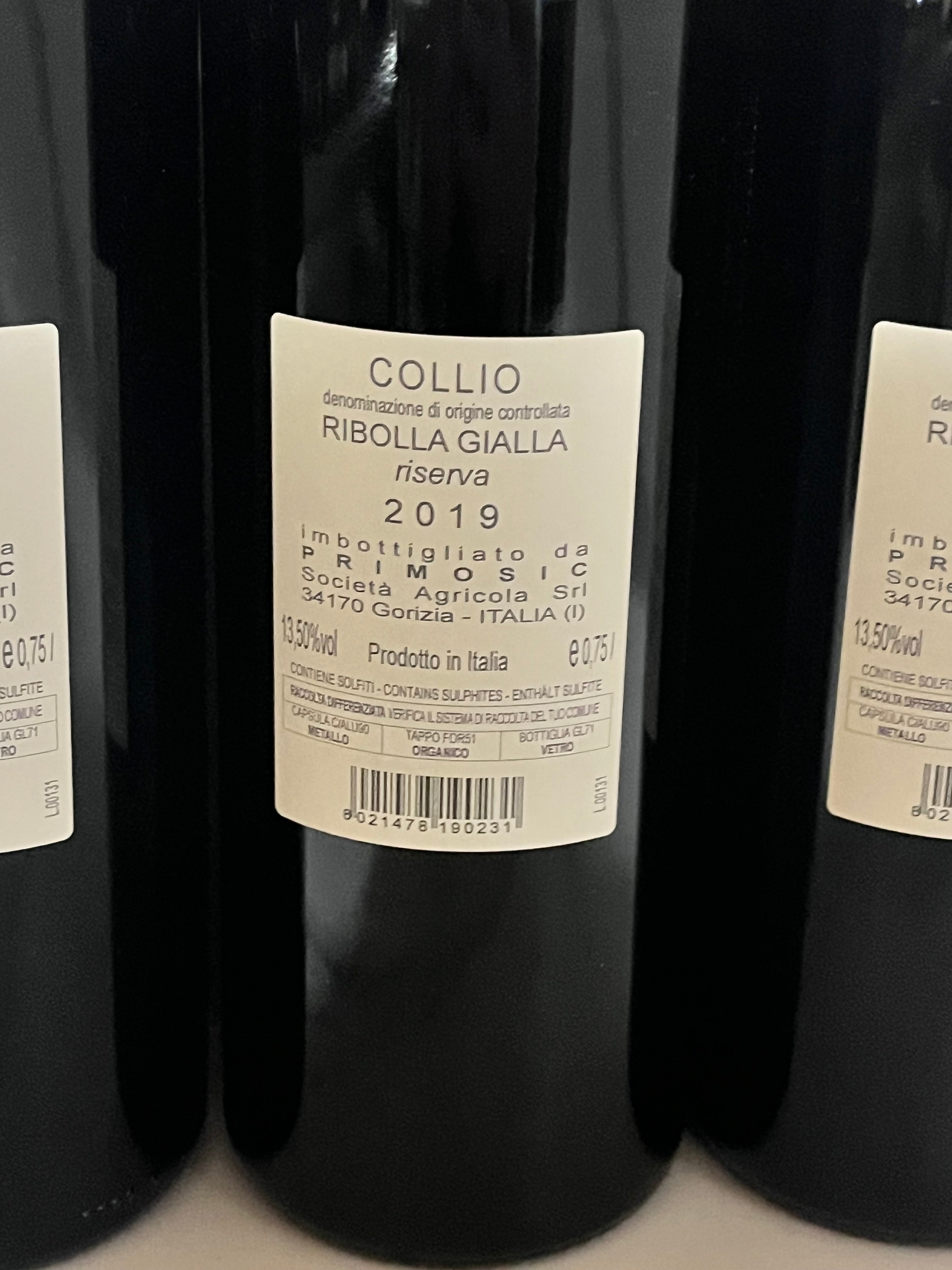 PRIMOSIC RIBOLLA GIALLA 2019