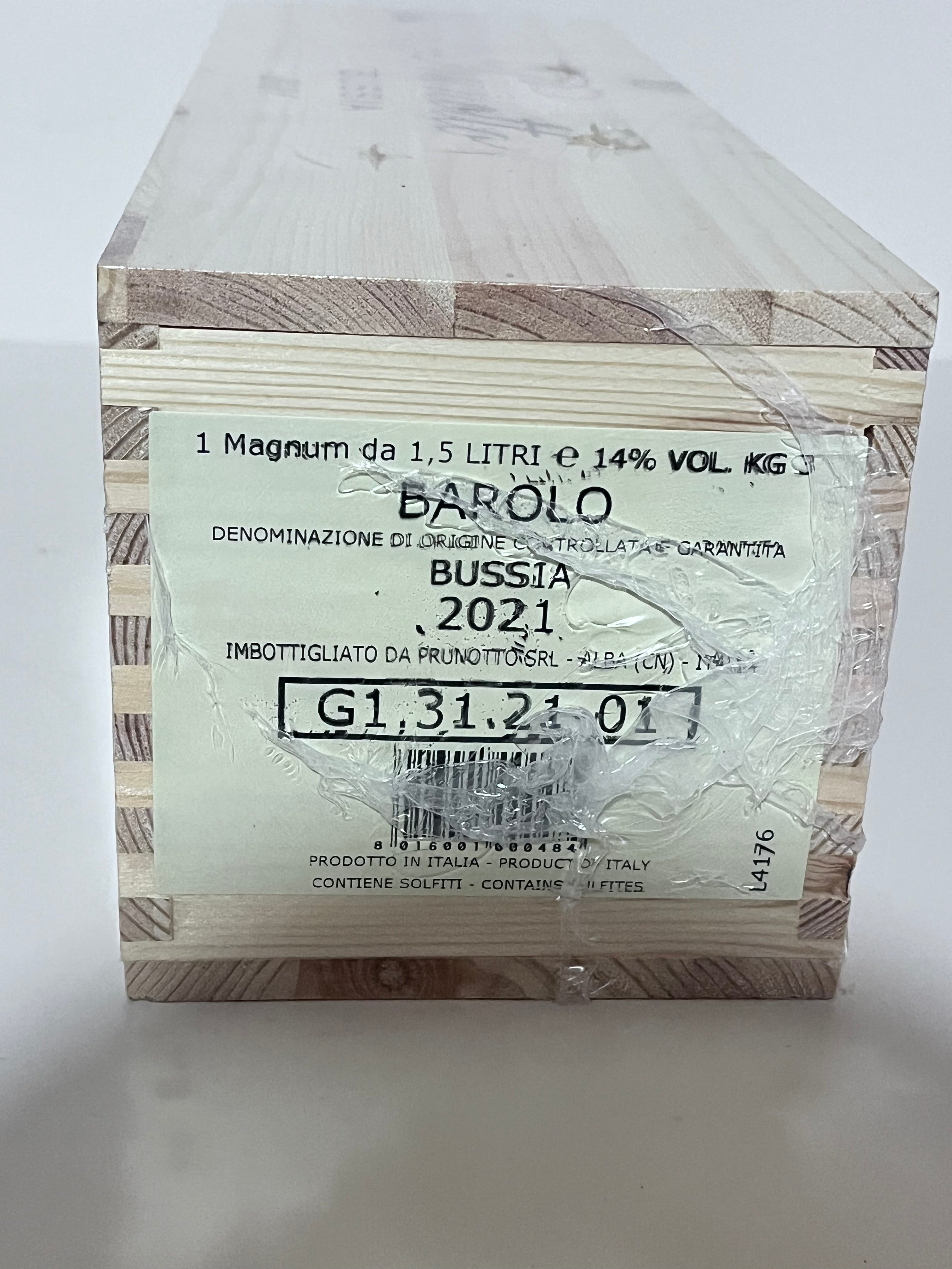 PRUNOTTO BAROLO BUSSIA 2021 – MAGNUM 1,5 L IN CASSA DI LEGNO