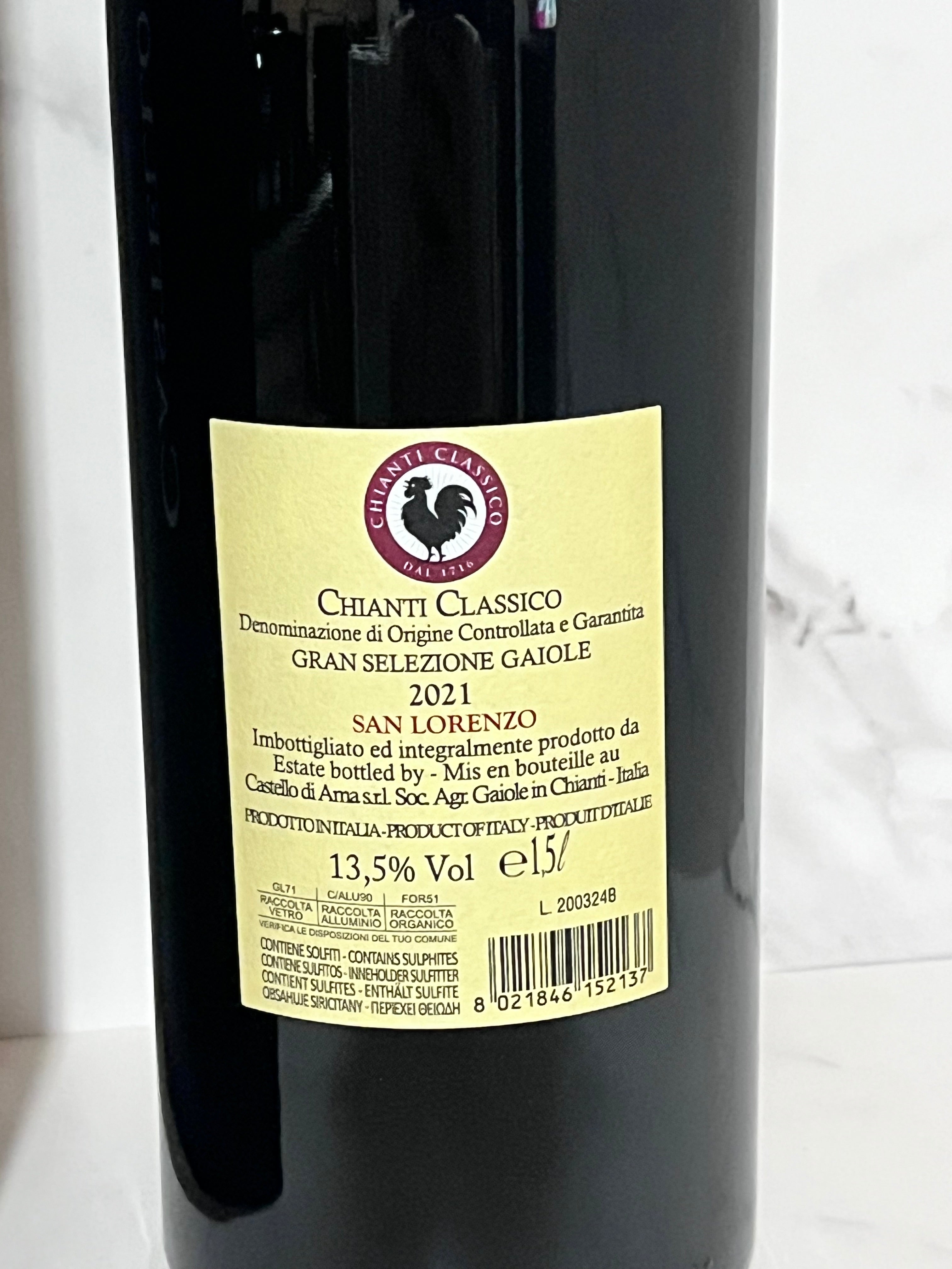 CASTELLO DI AMA SAN LORENZO CHIANTI CLASSICO GRAN SELEZIONE MAGNUM 2021