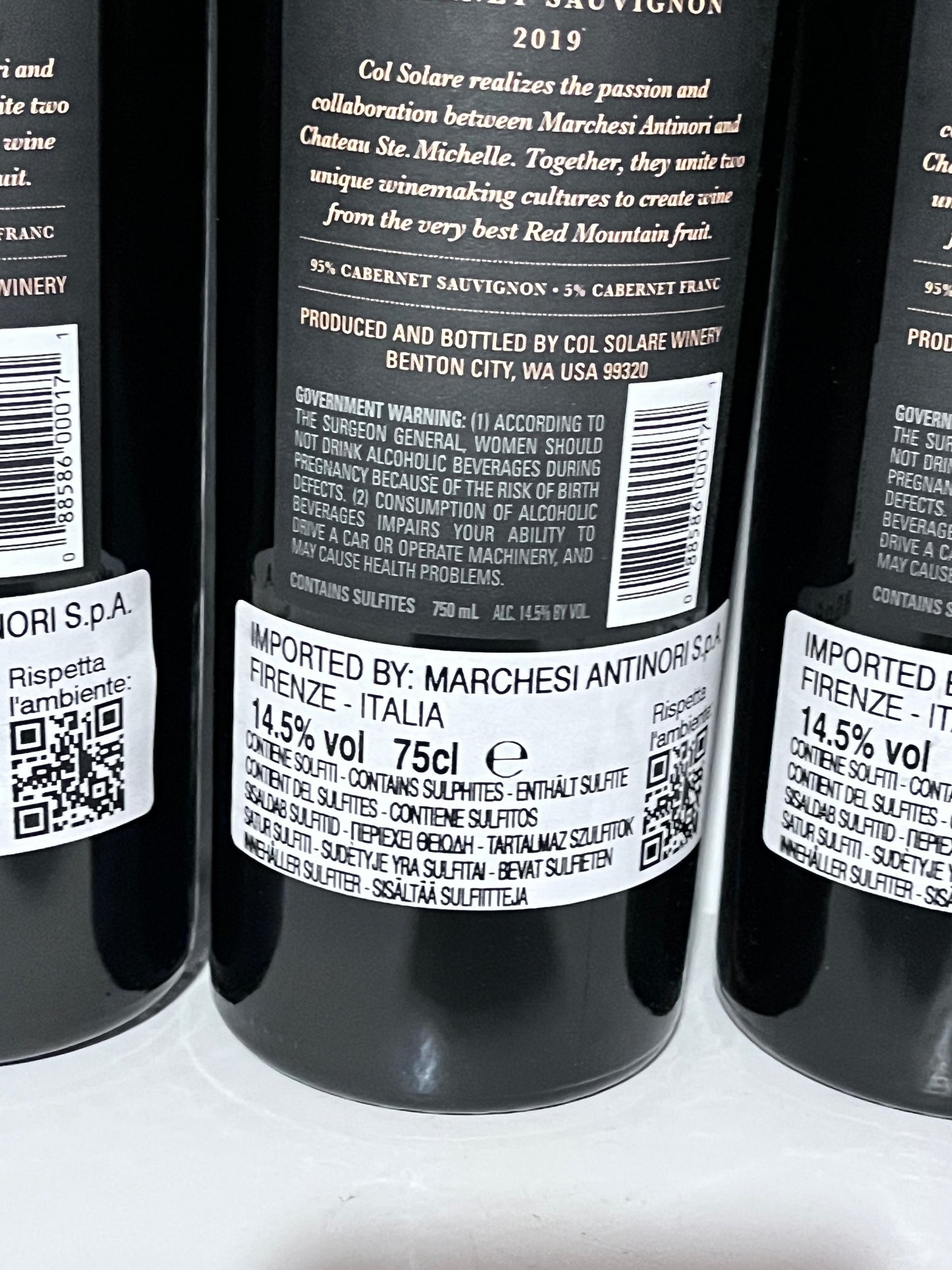 COL SOLARE – CABERNET SAUVIGNON 2019 – RED MOUNTAIN, WASHINGTON STATE