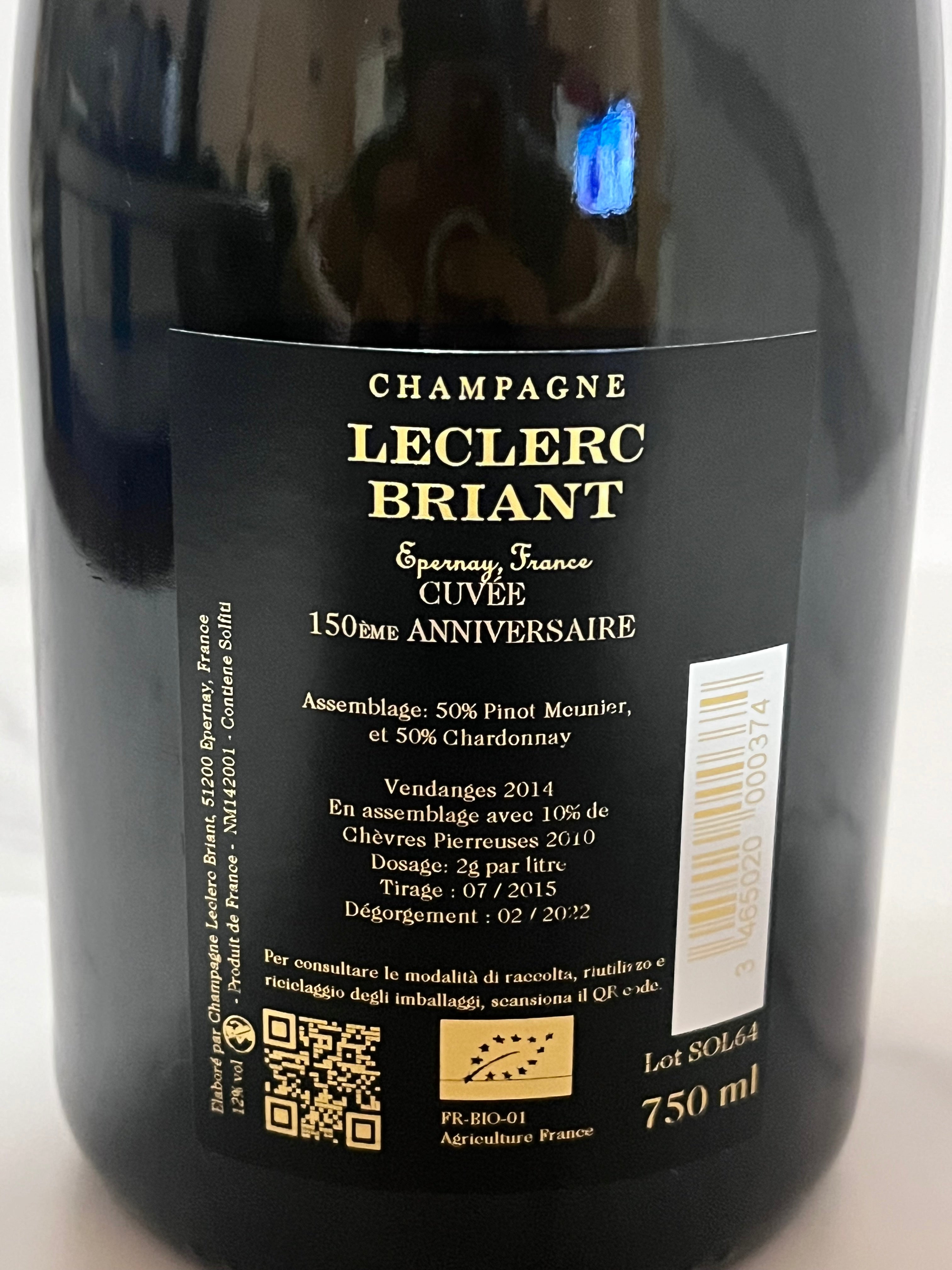 CHAMPAGNE LECLERC BRIANT 150EME ANNIVERSAIRE