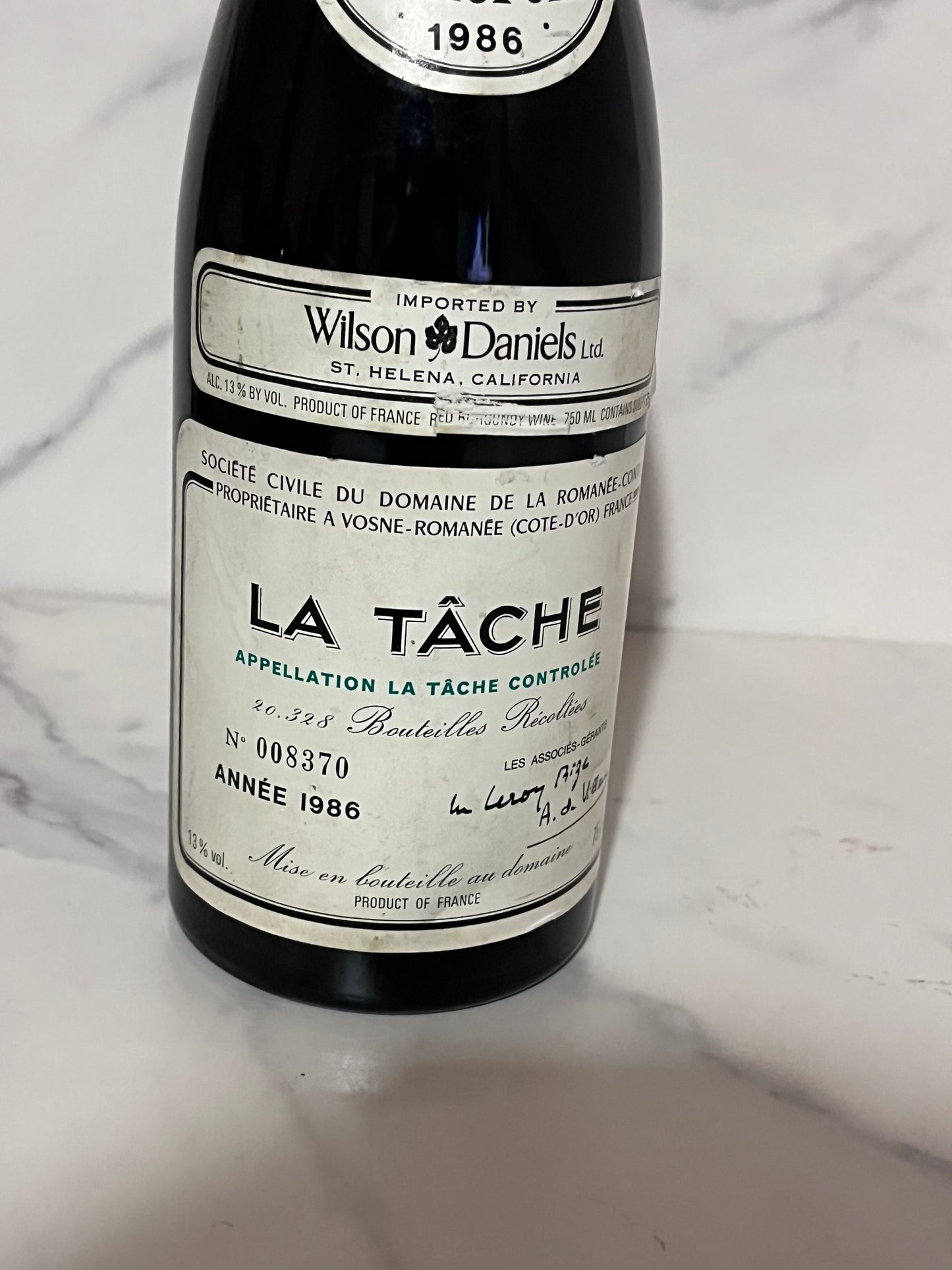 ROMANÉE CONTI LA TACHÊ 1986