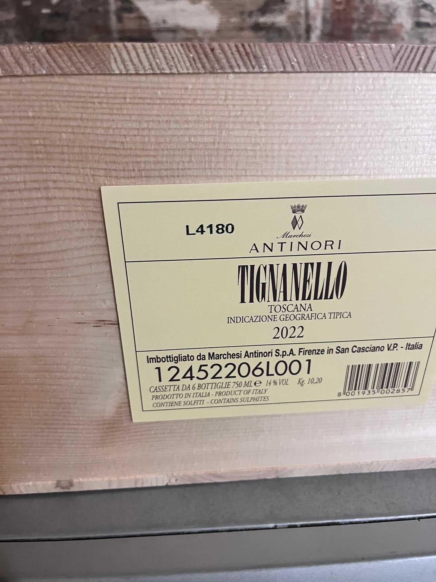 CASSA TIGNANELLO 2022 ANTINORI