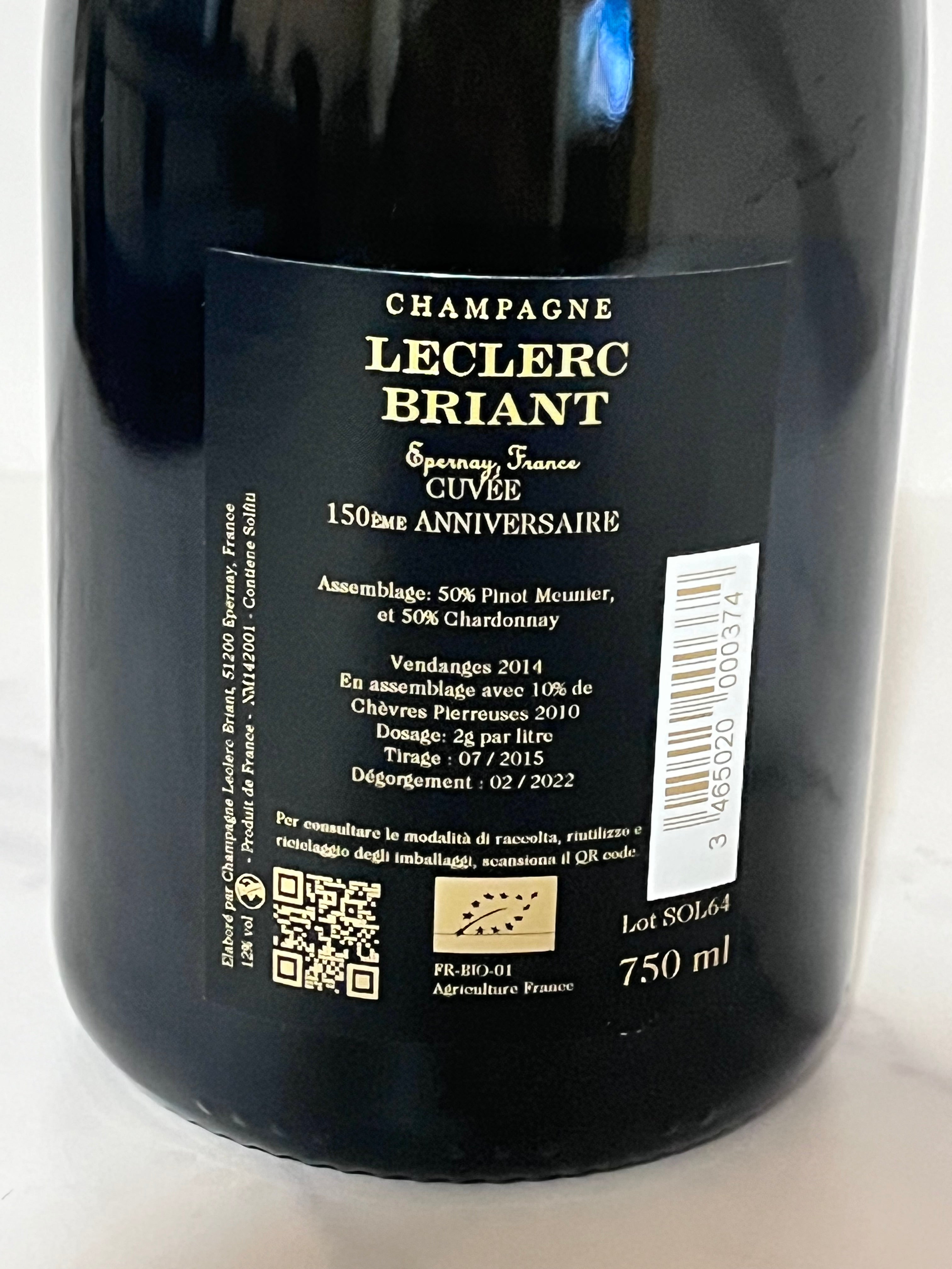 CHAMPAGNE LECLERC BRIANT 150EME ANNIVERSAIRE
