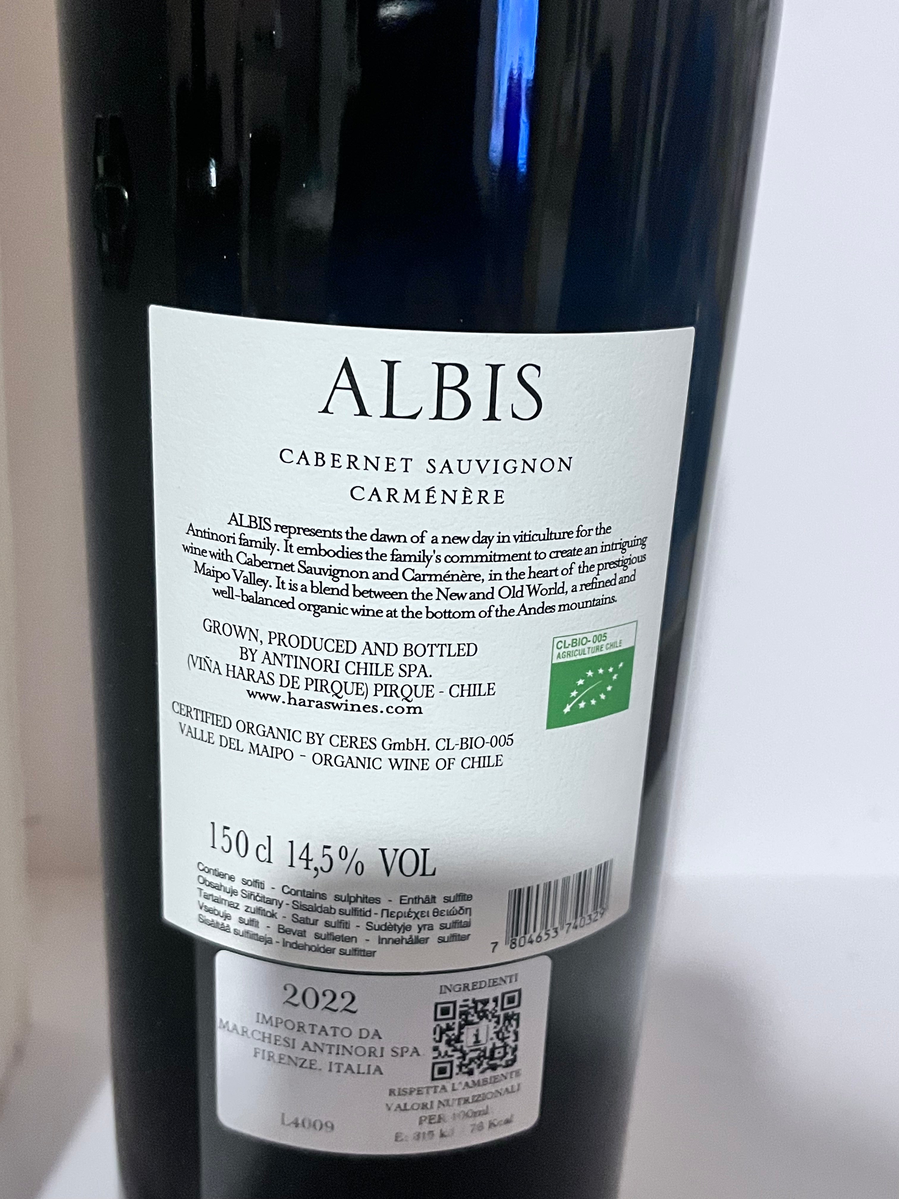 ALBIS 2022 CABERNET SAUVIGNON CARMENERE MAGNUM 1,5L HARAS DE PIRQUE CHILE
