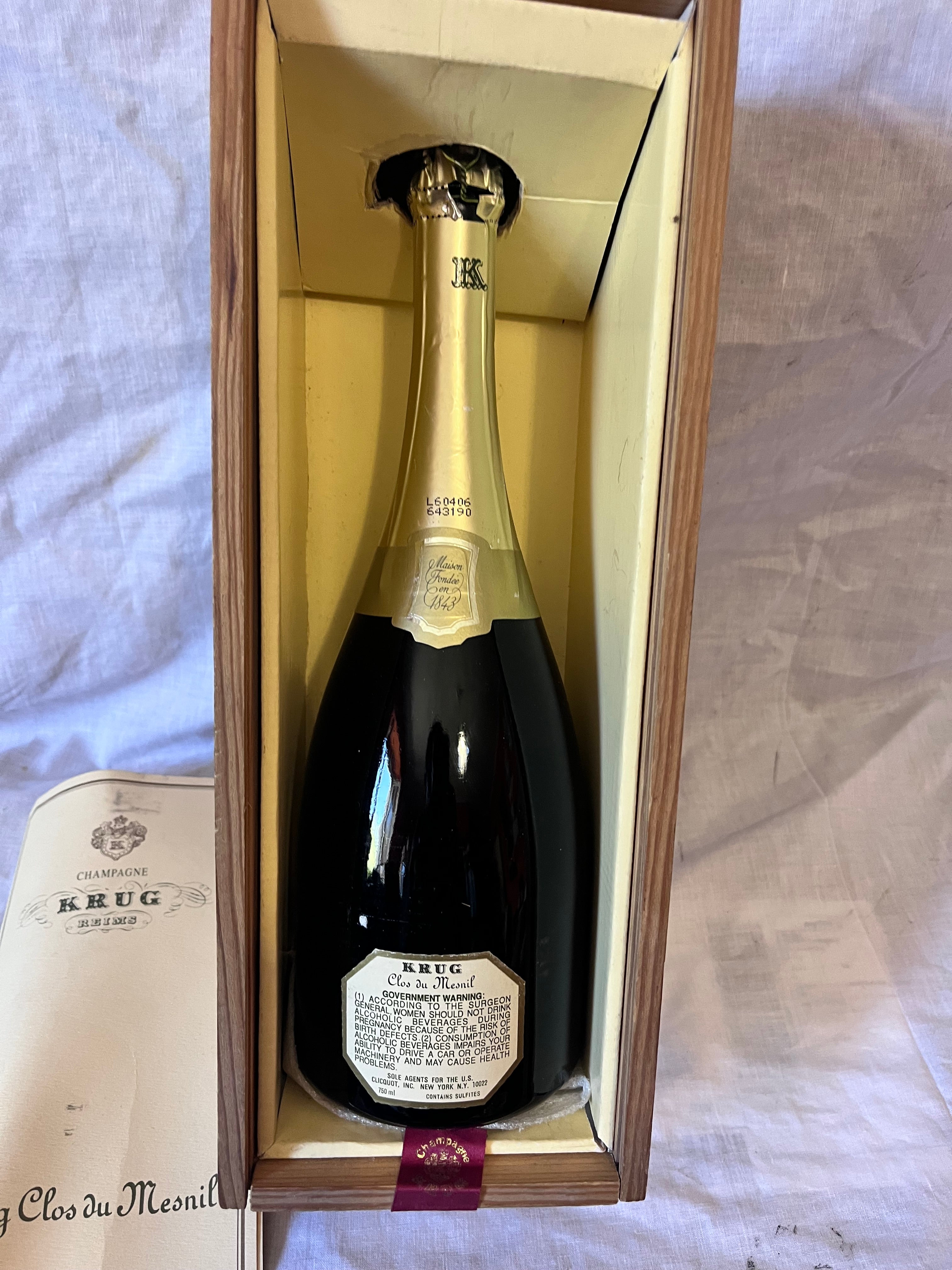 KRUG CLOS DU MESNIL 1976
